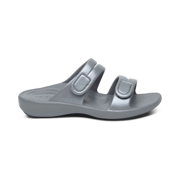 Aetrex Women's Janey Sport Water-Friendly Sandals Grey Sandals UK 4667-478